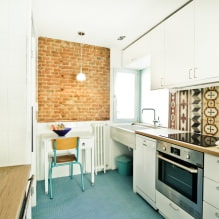 Witte keuken met een houten aanrecht: 60 moderne foto's en ontwerpopties-2