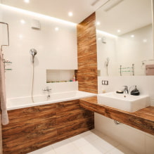 Piastrelle bianche in bagno: design, forme, combinazioni di colori, opzioni di posizione, colore stucco-0