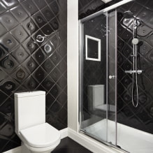 Piastrelle nere in bagno: design, esempi di layout, combinazioni, foto all'interno-1