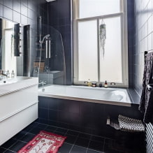 Fekete fürdőszoba: fotók és tervezési titkok-2
