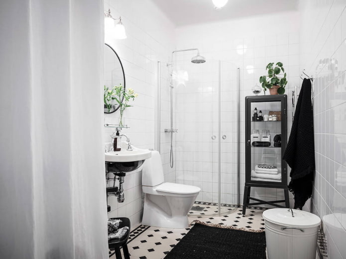 Skandinaviškas vonios kambarys