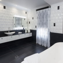 Nespalvotas vonios kambarys: apdailos pasirinkimas, santechnika, baldai, tualeto dizainas-2