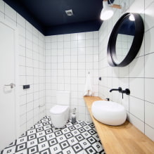 Nespalvotas vonios kambarys: apdailos pasirinkimas, santechnika, baldai, tualeto dizainas-0