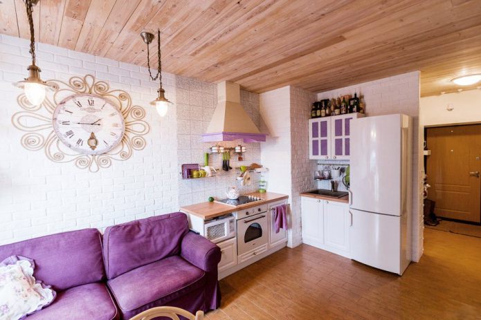 kleine keuken-woonkamer