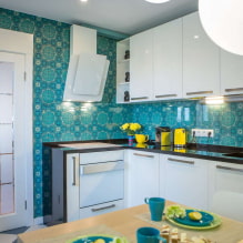 צבע קיר במטבח: טיפים לבחירה, הצבעים הפופולריים ביותר, שילוב עם אוזניות -3