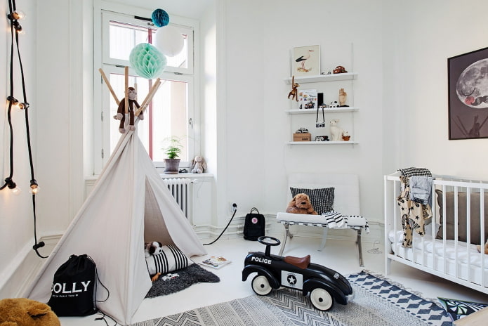 asilo nido per bambini in stile scandinavo
