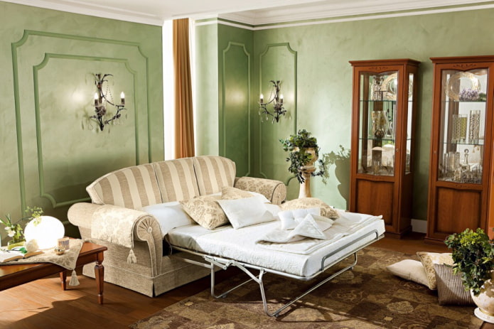 divano pieghevole in stile classico