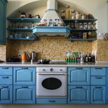 Design della cucina blu-3