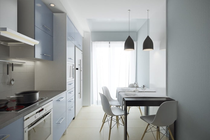 10 kvadratinių metrų virtuvė minimalizmo stiliumi