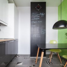 Design della cucina con carta da parati verde: 55 foto moderne all'interno-5