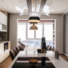 A konyha kialakítása erkéllyel kombinálva: fotó a belső térben, ötletek az elrendezéshez-0