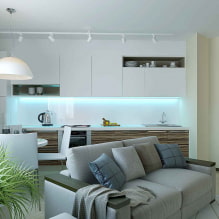 Dizajn apartmana 35 m² m. - fotografija, zoniranje, ideje za dizajn interijera -2