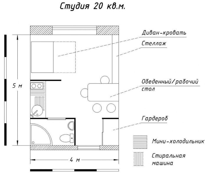 Διαμορφώσεις στούντιο 20 τ. Μ.