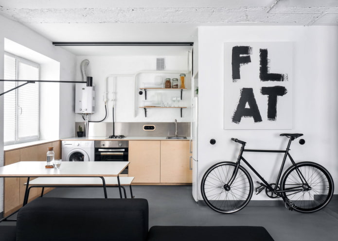 Fiets in het interieur