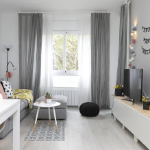 Ontwerp van gordijnen in de Scandinavische stijl: kenmerken, soorten, materialen, kleuren-6