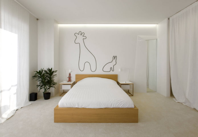 Slaapkamer in de stijl van minimalisme