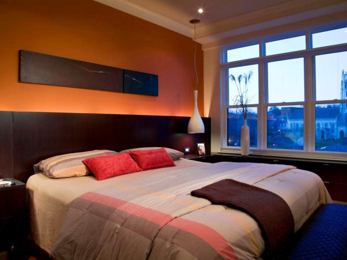 bruin-oranje slaapkamer