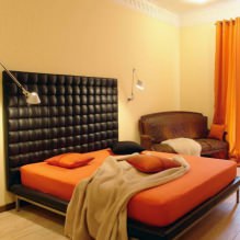 Miegamojo dizainas oranžiniais tonais: dizaino ypatybės, deriniai, nuotrauka-4