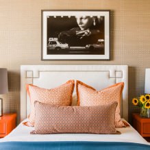 Miegamojo dizainas oranžiniais tonais: dizaino ypatybės, deriniai, nuotrauka-9