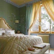 Zidni dizajn u spavaćoj sobi: izbor boja, mogućnosti završne obrade, 130 fotografija u unutrašnjosti-24