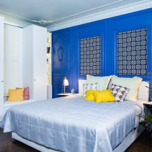 Zidni dizajn u spavaćoj sobi: izbor boja, mogućnosti završne obrade, 130 fotografija u unutrašnjosti-20