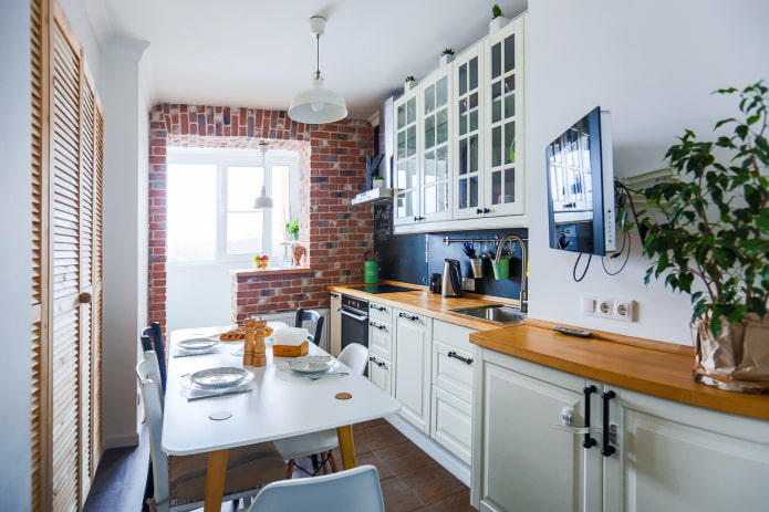 interior design di una cucina stretta