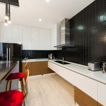 Progettazione di una cucina stretta: layout, decorazione, disposizione dei mobili, foto-1