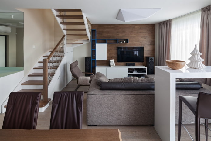Duplex stanovi: tlocrti, ideje uređenja, stilovi, dizajn stepenica