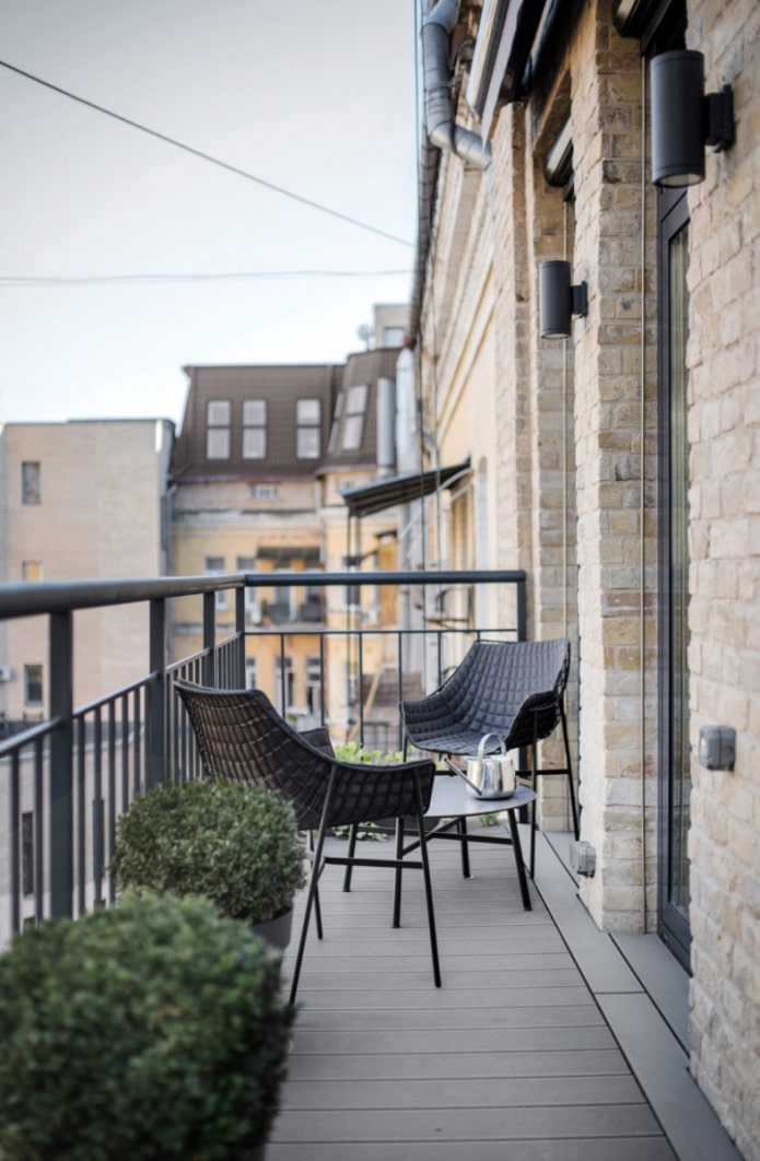 Design minimalista del balcone