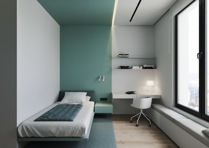 plava dječja soba u stilu minimalizma