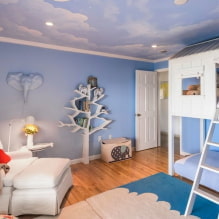 Μπλε και μπλε χρώματα στο εσωτερικό ενός παιδικού δωματίου: σχεδιαστικά χαρακτηριστικά-1