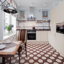 Εσωτερικό κουζίνας με σκούρο πάγκο: χαρακτηριστικά, υλικά, συνδυασμοί, 75 φωτογραφίες-33