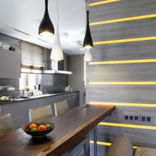 Εσωτερικό κουζίνας με σκούρο πάγκο: χαρακτηριστικά, υλικά, συνδυασμοί, 75 φωτογραφίες-20