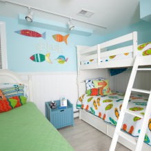 פנים חדר ילדים קטן: בחירת צבע, סגנון, קישוט ורהיטים (70 תמונות) -0