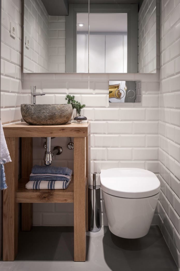 Scandinavische stijl toilet interieur