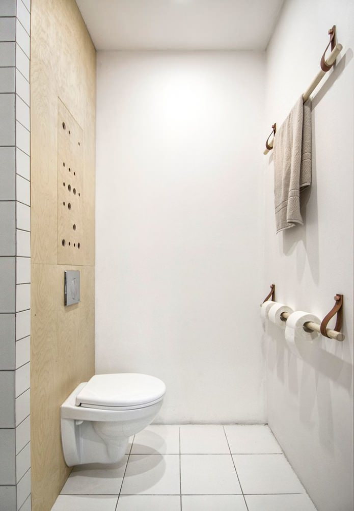 Scandinavische stijl toilet interieur