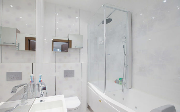 fehér fürdőszoba modern stílusban
