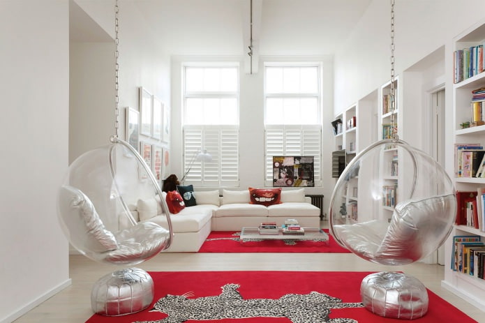 Swing a lakásban: típusok, a telepítési hely megválasztása, a legjobb fotók és ötletek a belső térhez