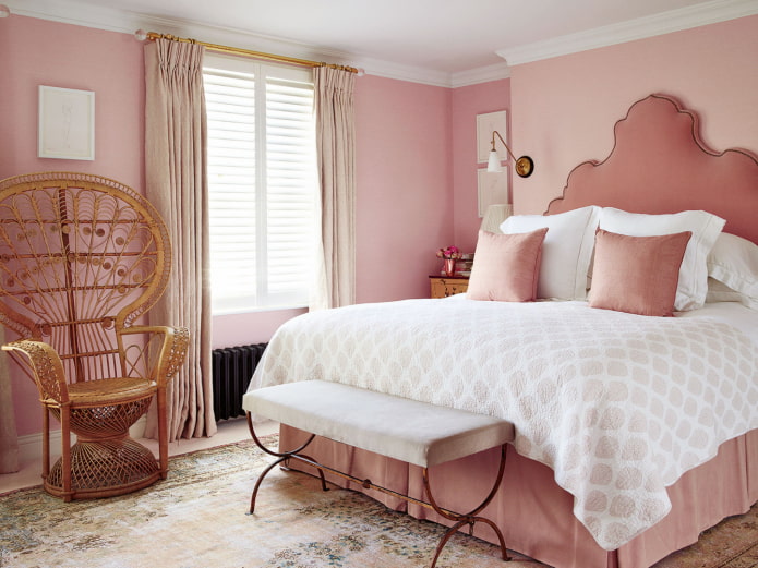 camera da letto rosa chiaro