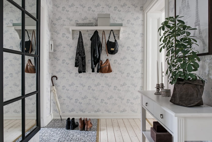 decorazione del corridoio in stile scandinavo