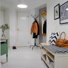 Come decorare l'interno del corridoio e del corridoio in stile scandinavo? -0