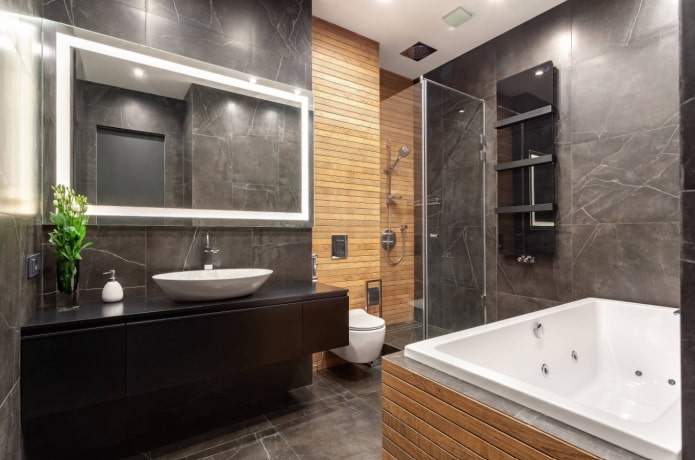 finitura legno in bagno