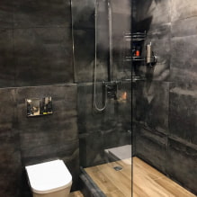 Come decorare l'interno del bagno con colori scuri? -2
