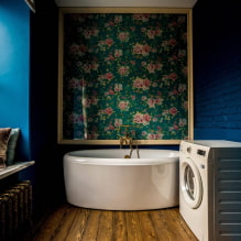Come decorare l'interno del bagno con colori scuri? -0