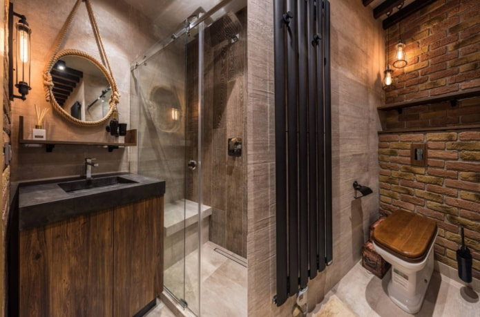 bagno in stile loft