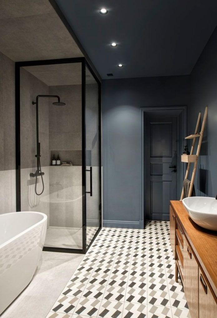grigio scuro in bagno