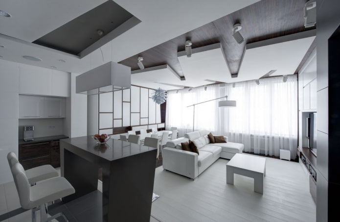 キッチン・リビングのインテリアの天井デザイン