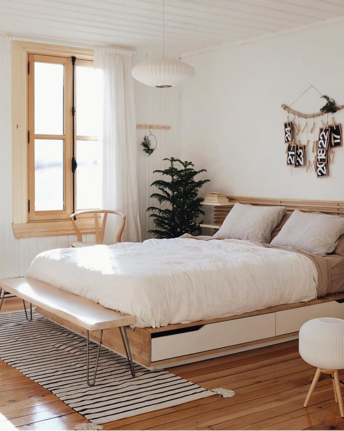 slaapkamer in scandi-stijl