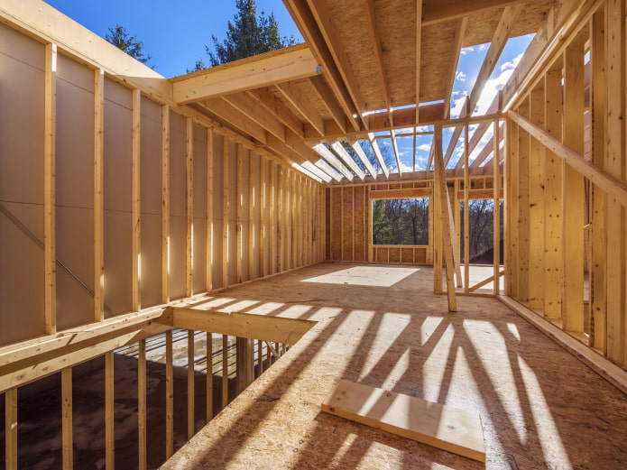 casa di legno dall'interno