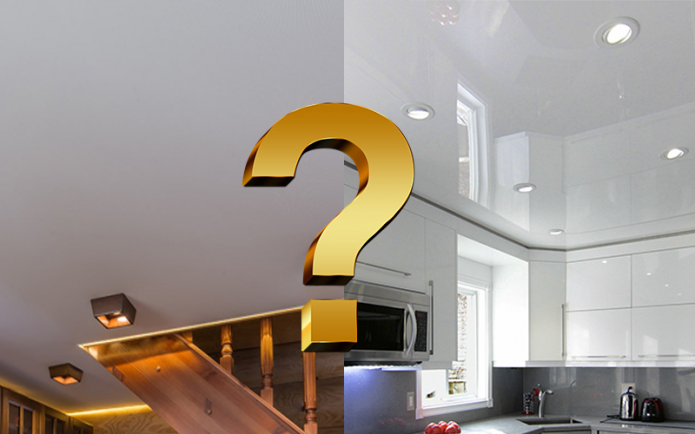 Ποια τεντωμένη οροφή είναι καλύτερη - ύφασμα ή μεμβράνη PVC;